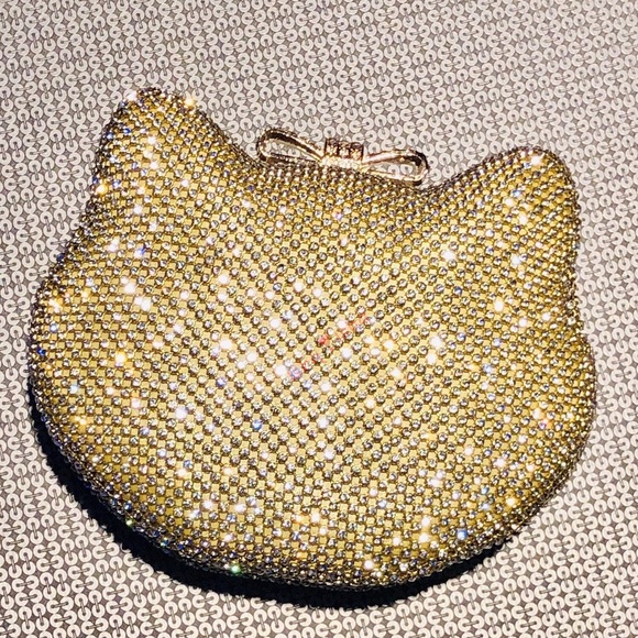 Kitty, Rhinestone embellished Minaudière Clutch - Picture 8 of 8